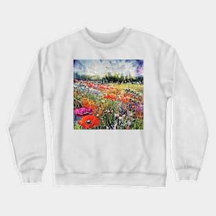 wave of flowers Crewneck Sweatshirt